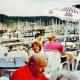 We dine seated outside overlooking Friday Harbor at the Downrigger restaurant.