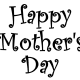 Happy Mother's Day clip art -- black