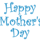 Happy Mother's Day clip art -- turquoise