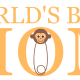 free World's Best Mom -- monkey diaper pin