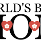 free World's Best Mom -- black with hearts and flowers