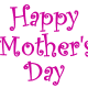 Happy Mother's Day clip art -- magenta