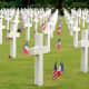 The Normandy American Cemetery and Memorial, overlooking Omaha Beach the bloodiest sector of the D-Day landings.