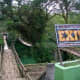 The front view of the Twin Hanging Bridge in Sevilla, Bohol.
