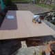 4ft x 8ft sheet of 12mm (1/2 inch) plywood ready for marking out and cutting to size.