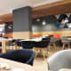 Dining tables in Holiday Inn Express London Heathrow Terminal 4.
