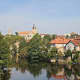 The Church of Notre Dame and Montmorillon, seen from the bridge