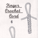 End Result: finger crochet cord. (Shows Beginning &amp; End result)