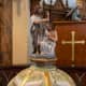 Baptismal font of the Nativity of Mary, Blessed Virgin Catholic Church, also known as the St. Mary Catholic Church, in High Hill, a little community near Schulenburg in Fayette County, Texas