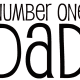 Number One Dad Father's Day clip art -- black