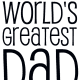 World's Greatest Dad Father's Day clip art -- black