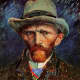 "Self-Portrait with Grey Felt Hat" -1886-1887