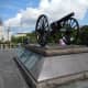 Great view of Jackson Square from the Washington Artillery monument