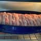Meatloaf baked in the oven at 180C for 45 minutes or an hour until the bacon is golden brown.