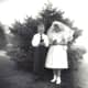 My cousin had his first Holy Communion at the same time as mine. Here we are looking very serious and prayerful for the photo taken in our yard in Oconomowoc. May 1956.