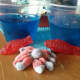 Refrigerate until half set, then add gummy sea creatures.