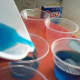 Fill desert cups 2/3 full with Berry Blue Jell-O.