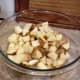Step Five: Pour your potatoes chinks into a large mixing bowl