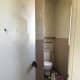 A once spacious bathroom