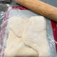 Fold it. Roll out the butter/dough package with a rolling pin and place it in the fridge for 1 hour or more.
