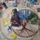 Testing the concept of making a moon by wiring the tree into the larger wreath form.