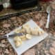 While the oats are cooking in the microwave, peel, slice, and set aside banana.
