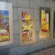 Children’s artwork at Cameron pocket park