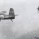 Nakajima B6N2s in formation flight with torpedoes with wooden box type tail stabilizers. The wooden tailfins kept the torpedo stabilized during the air drop and broke away when it hit the water. It traveled at a speed of 45 knots.