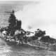 Heavy Cruiser Mikuma shortly before sinking after an American dive bomber attack.
