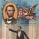 Commemorative Abraham Lincoln antique postcard centennial souvenir, calling him &quot;The Martyred President&quot;