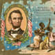 Centennial souvenir old postcard depicting Lincoln's Emancipation Proclamation effect on slaves