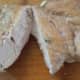 I like to err on the side of caution with chicken, so I always cut into the chicken to check. You will know that it's cooked if the flesh looks white and layered, instead of like a solid pink gel.