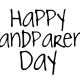 "Happy Grandparents Day" card and clip art with black text