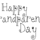 Free Happy Grandparents Day card and clip art with black flower text