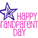 Happy Grandparents Day card and clipart with star