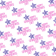 Free Grandparents Day wrapping paper with blue stars and magenta text