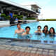 Enjoying the pool! From right to left: Marnie, Meg, Angela, Mark and Renz (me).