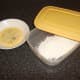 Beaten egg and flour for coating wings