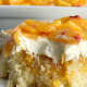 Peaches and Cream Poke Cake