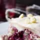White Chocolate/Raspberry Poke Cake