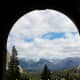 A view from one of the windows of the hotel. Note how the poetic arch frames the breathtaking scenery. 