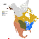 Non-Native American use and claim to lands in the New World in 1800 (public domain).