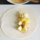 Assembling apple and pineapple turnover