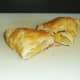 Cutting in to apple and pineapple turnover