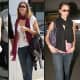 Hollywood loves scarves! The long, rectangular scarf worn in different styles by Kirsten Dunst, Gisele Bundchen and Jessica Alba