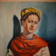 Frida Kahlo in Oil Painting by Lothar Alberts