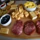 Charcuterie meats are easy to assemble and aren't too filling. I also like the circular shape of the meats with the more cube-like look of the cheeses.
