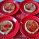 Pre-baked tartlets with marmalade spread.