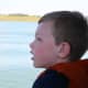 My six year old son looks on in awe as we zoom out of Murrell's Inlet.