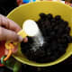 Step 1: put berries in a bowl and sprinkle in 2 TB tapioca.